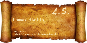 Lamos Stella névjegykártya